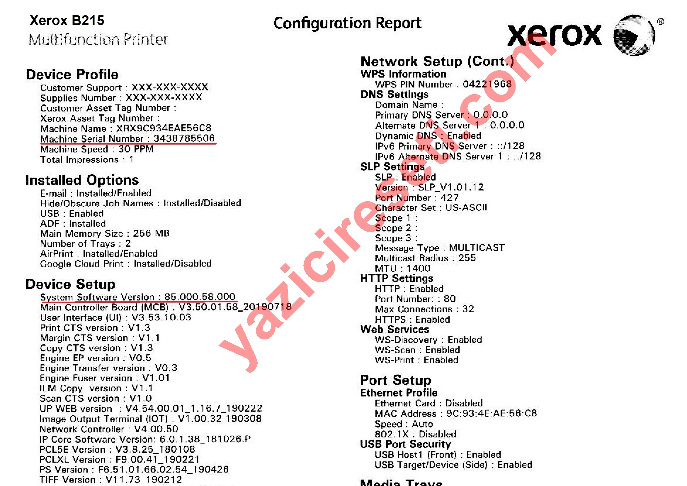 Xerox_B215_Configuration