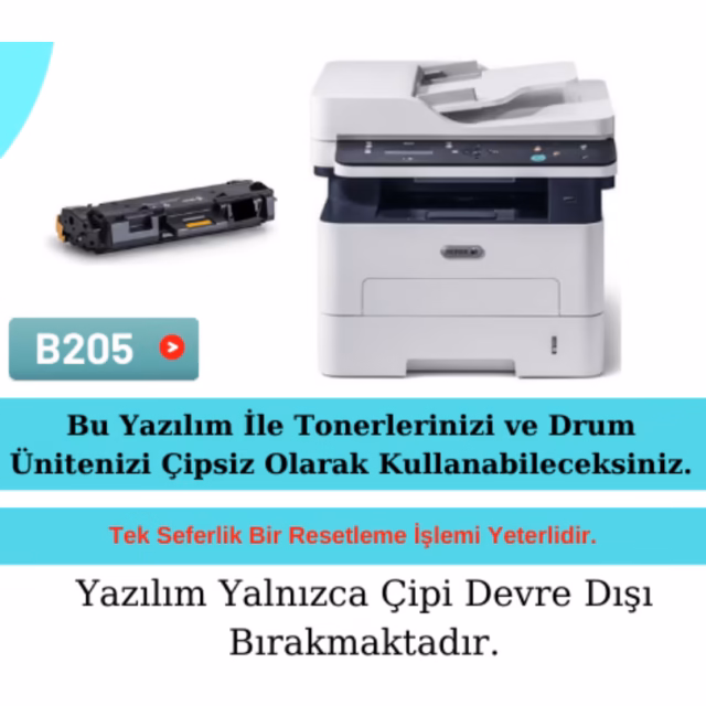 Xerox B205 Yazıcı Resetleme Chip Reset