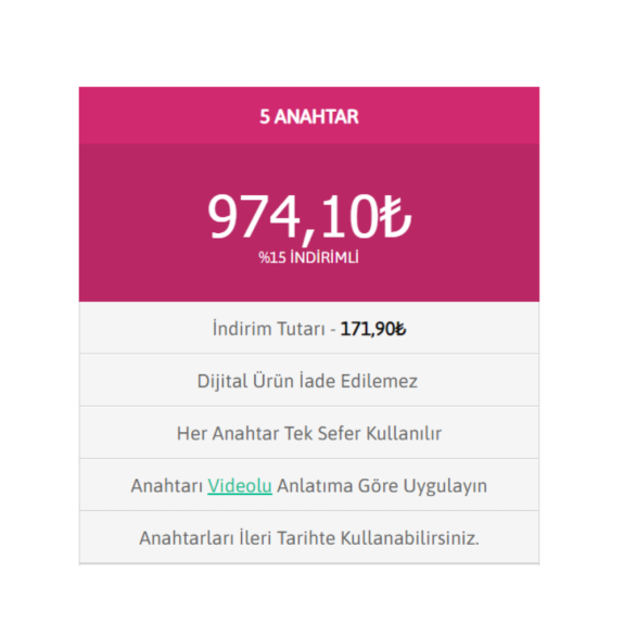 5 Adet Epson Atık Mürekkep Pedi Resetleme Anahtarı