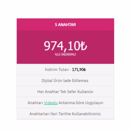 5 Adet Epson Atık Mürekkep Pedi Resetleme Anahtarı