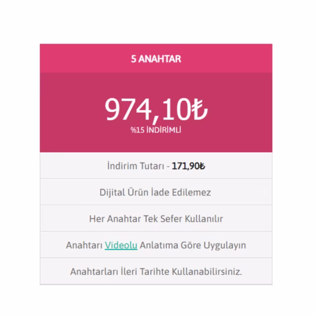 5 Adet Epson Atık Mürekkep Pedi Resetleme Anahtarı